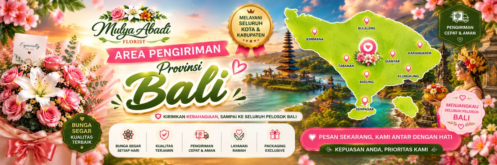 Area pengiriman Bali