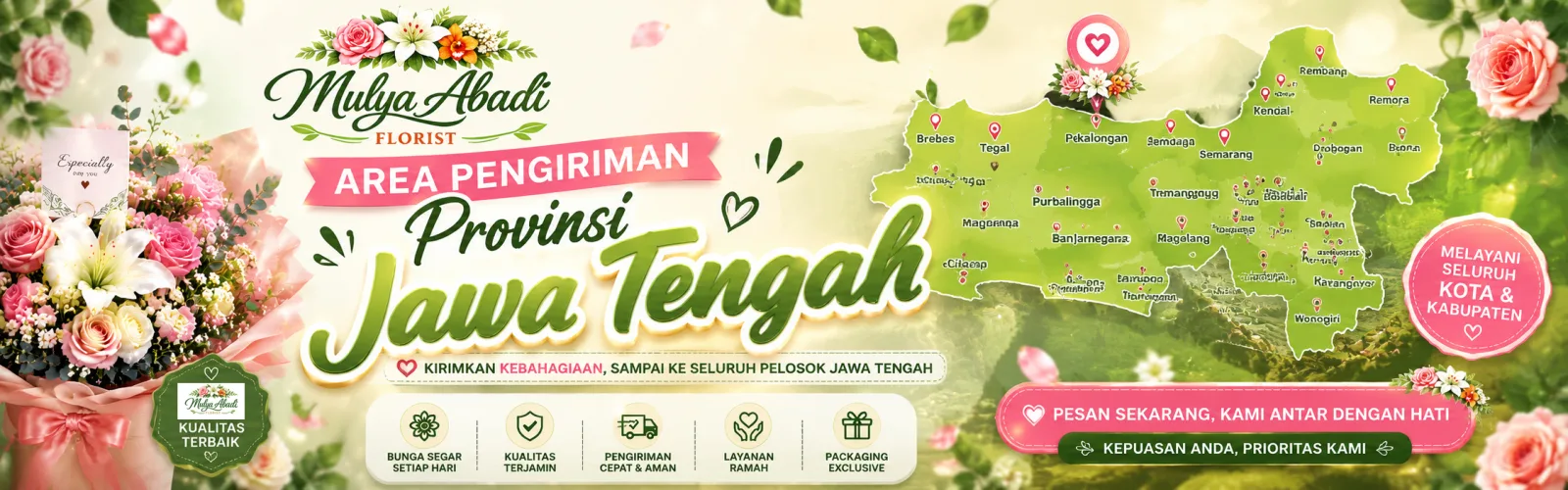Area pengiriman Jawa Tengah
