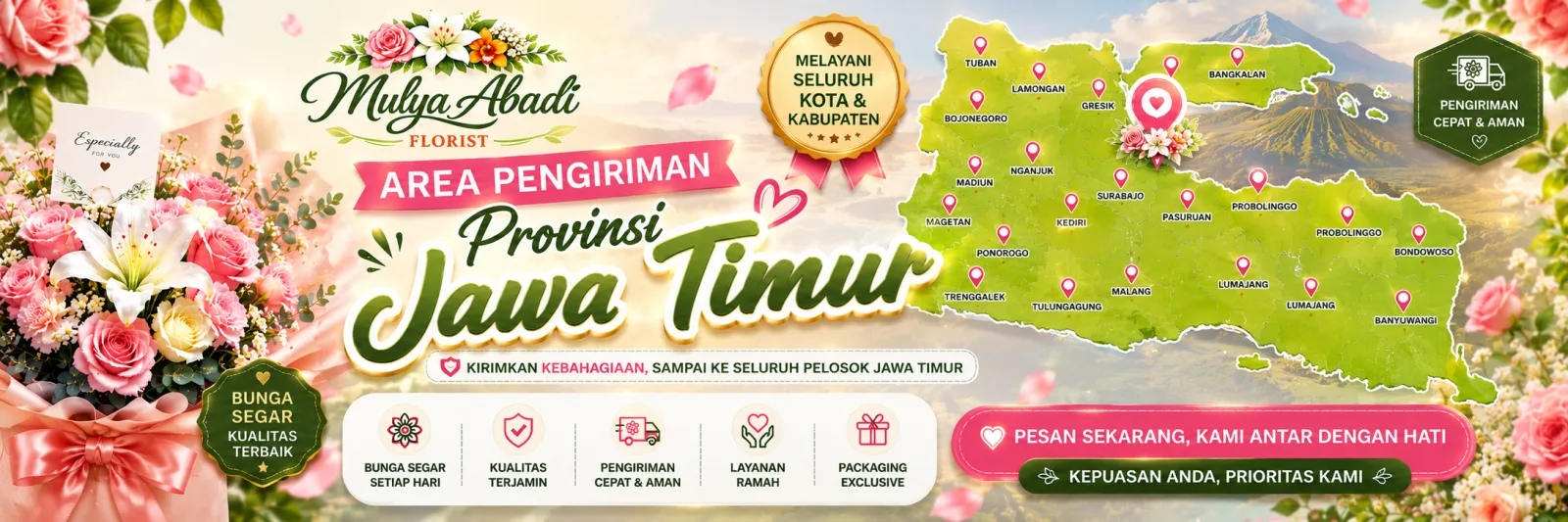 Area pengiriman Jawa Timur