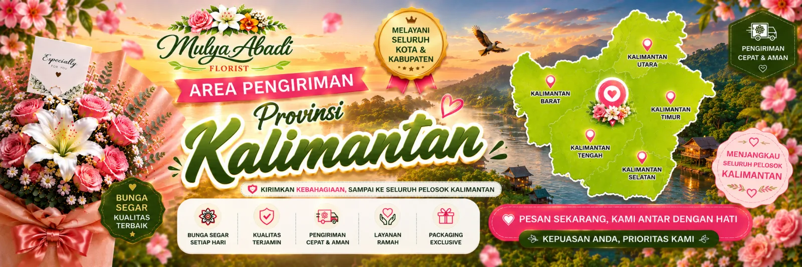 Area pengiriman Kalimantan
