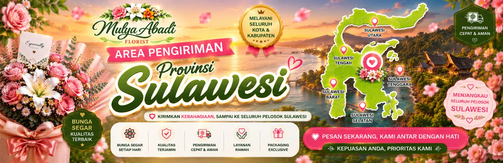 Area pengiriman Sulawesi